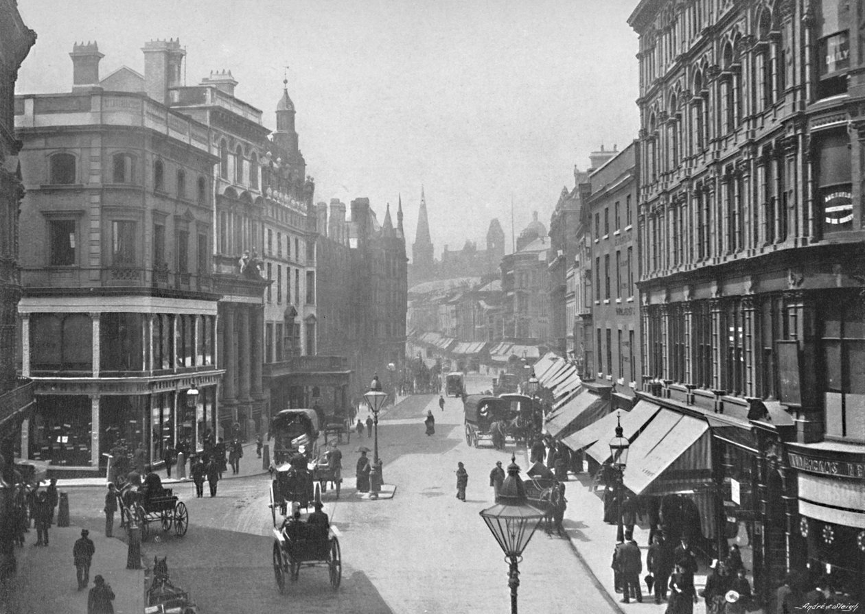 New Street, Birmingham, 1896 tekijältä Poulton and Co