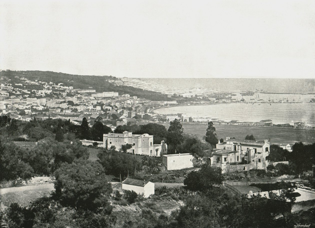 Näkymä Mustafalta, Alger, Algeria, 1895. tekijältä Poulton and Co