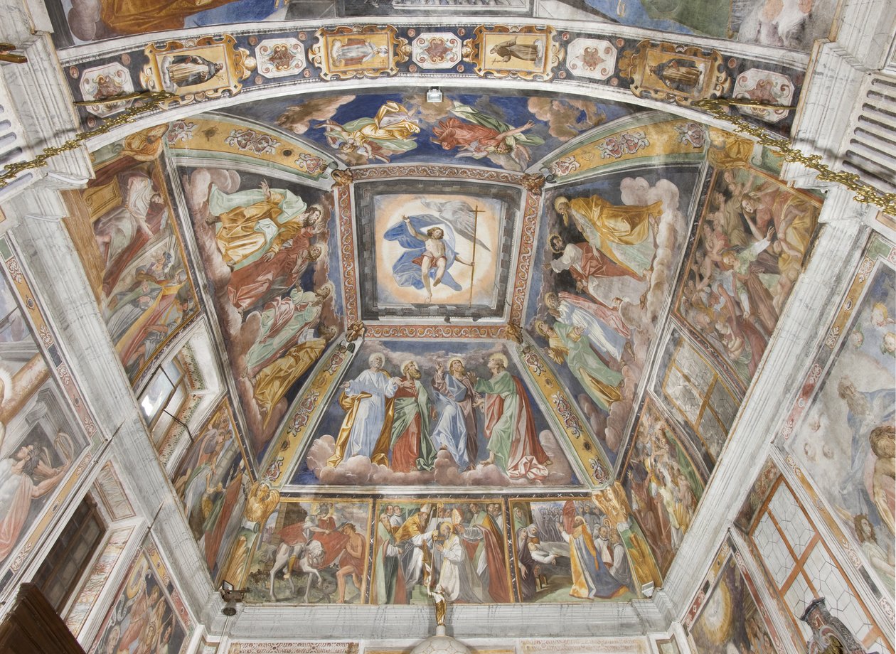 Kaksitoista apostolia ja voittoisa Kristus, 1590-1600 tekijältä Pozzo or Pozzi di Puria Brothers Pozzo or Pozzi di Puria Brothers