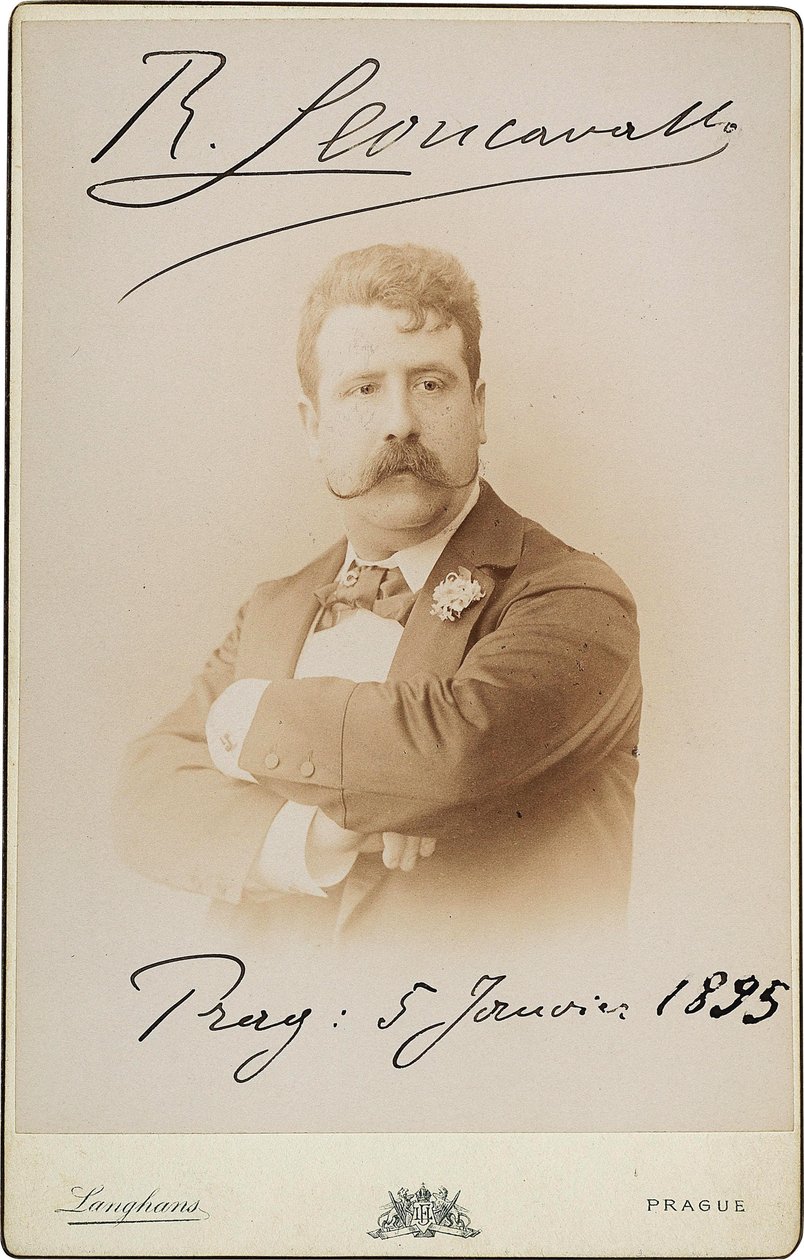 Ruggiero Leoncavallo 1858-1919, 1895. tekijältä Prague . Photo studio Jan F.