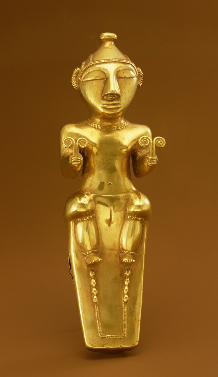 Quimbaya-kalkkipullo, Kolumbiasta (tumbaga kultaa) tekijältä Pre Columbian