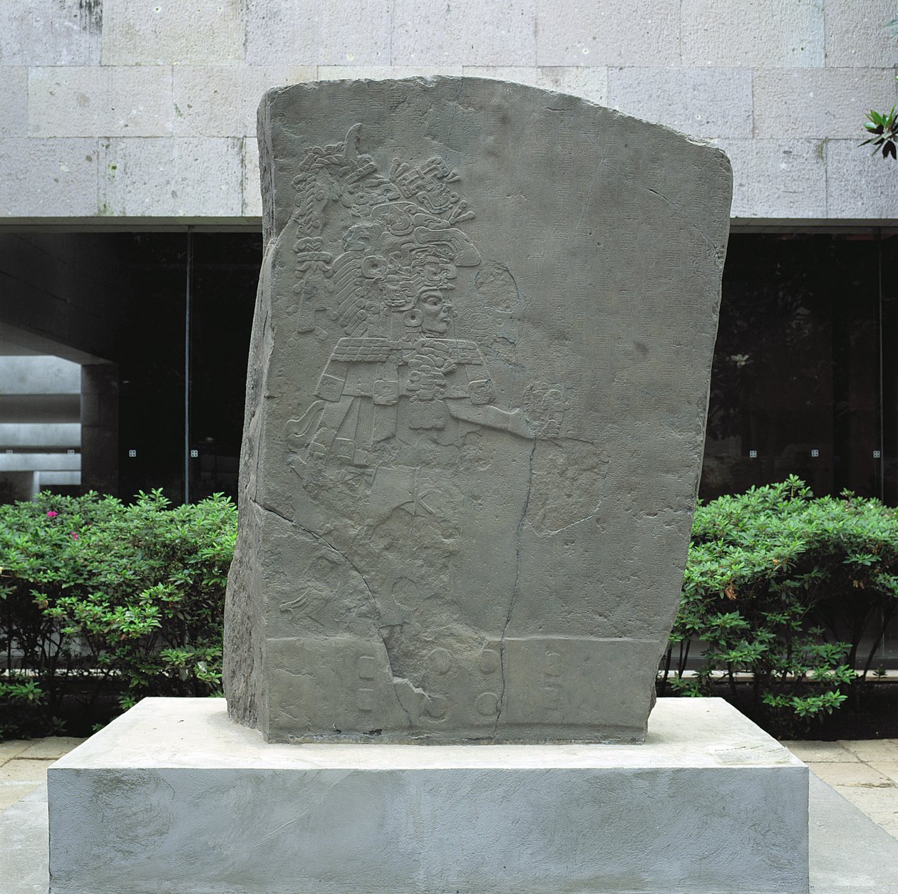 La Mojarran stela, stela 1, myöhäinen esiklassinen kausi, noin 143-156 jKr, Veracruz, Meksiko. tekijältä Pre Columbian
