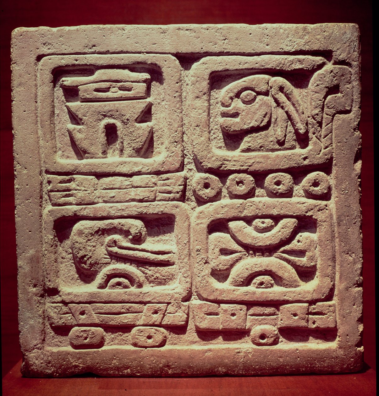 Kalenteri neljällä kuviolla, Toltec (856-1250) tekijältä Pre Columbian