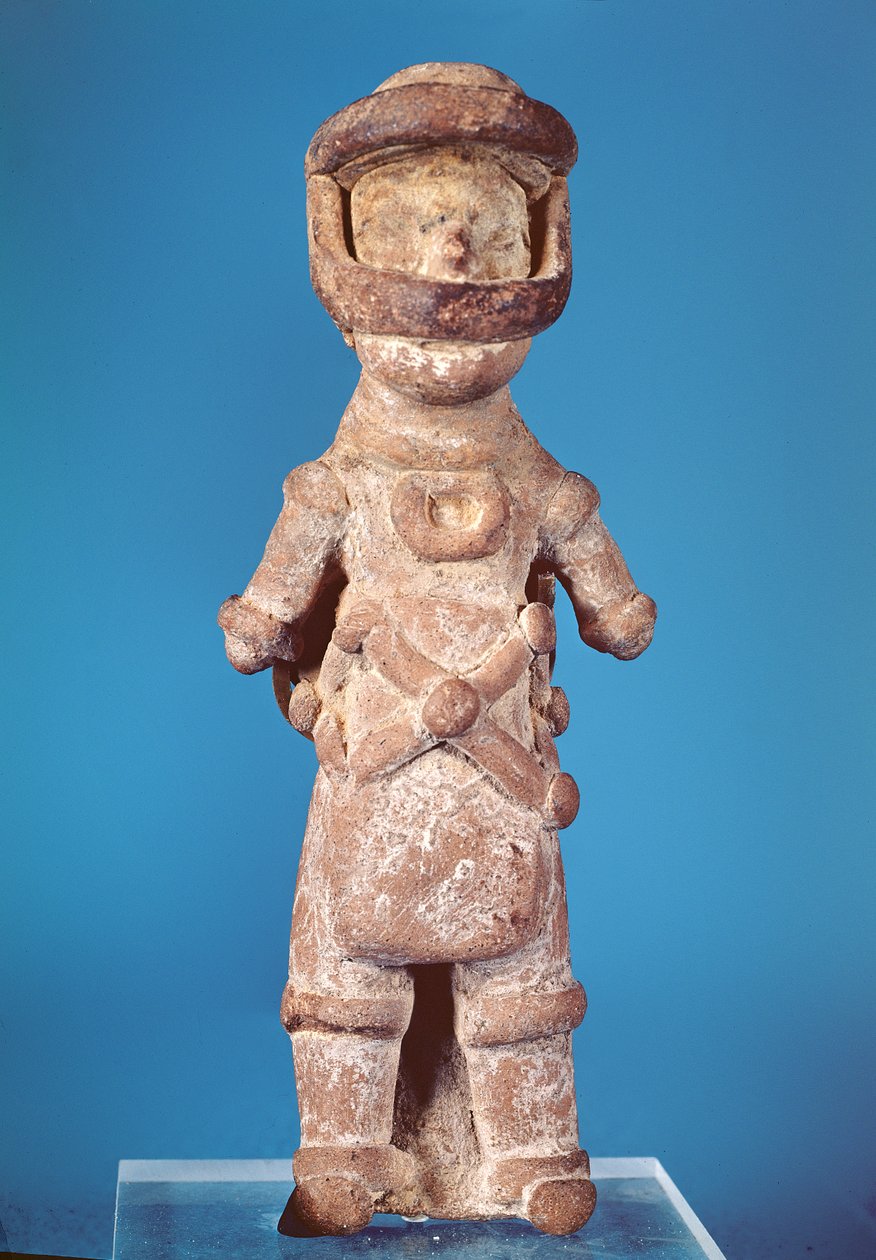 Tlachtli-soittimen hahmo, Tlatilco, Pre-Classic Period (terrakotta) tekijältä Pre Columbian