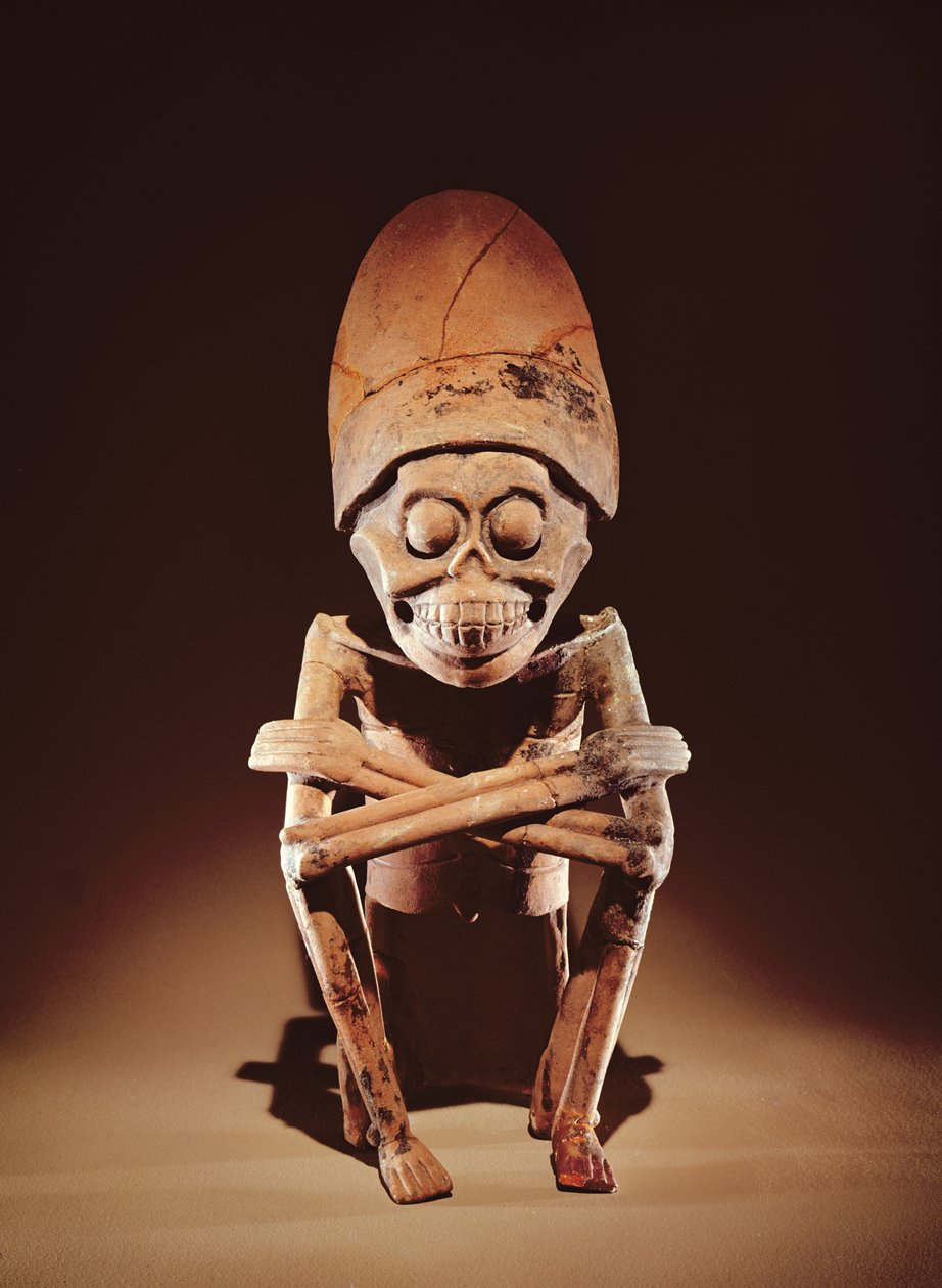 Mictlantecuhtli (Lord of Mictlan) Remojadas Style, Los Cerros, Tierra Blanca, Vera Cruz (keramiikka) tekijältä Pre Columbian