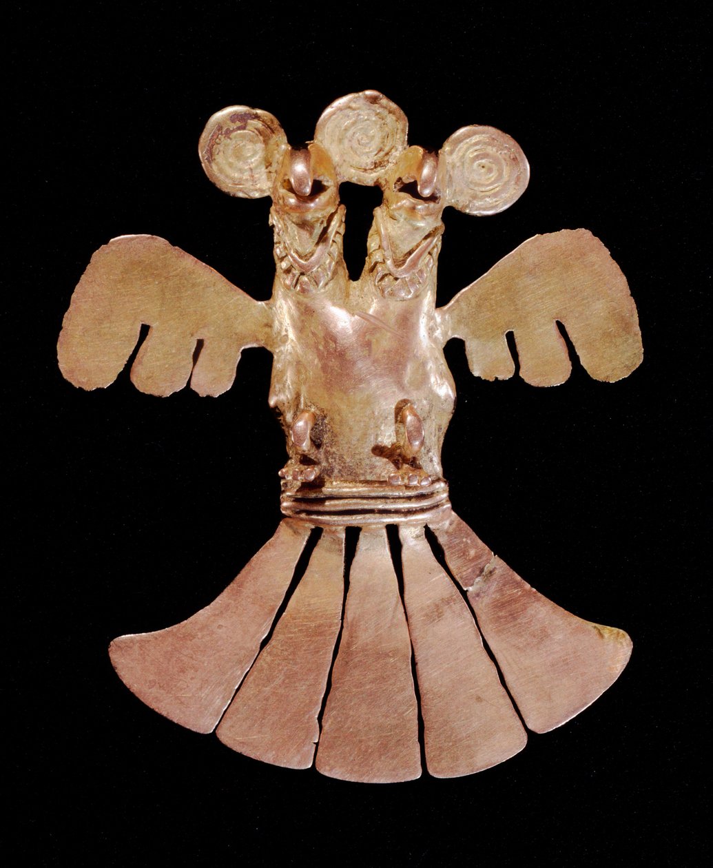 Kaksipäinen kotkan riipus, Popayan (700-1500) (kulta) tekijältä Pre Columbian Pre Columbian