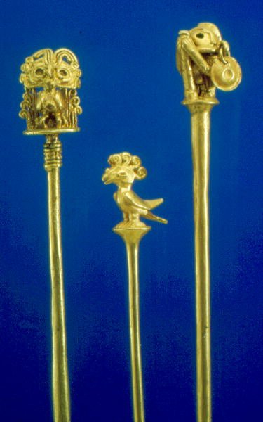 Varhaiset Calima kalkkijohtimet (valettu kulta) tekijältä Pre Columbian Pre Columbian