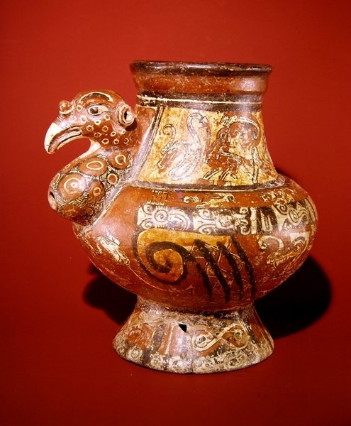 Kalkkunaa edustava Effigy-purkki Nacasolalta, Nicoyan niemimaalta (keramiikka) tekijältä Pre Columbian Pre Columbian