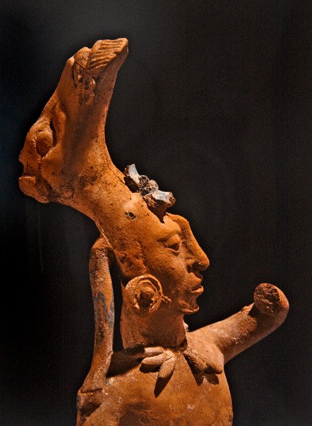 Yksityiskohta pallopelaajasta, Jaina Culture (keraaminen) tekijältä Pre Columbian Pre Columbian