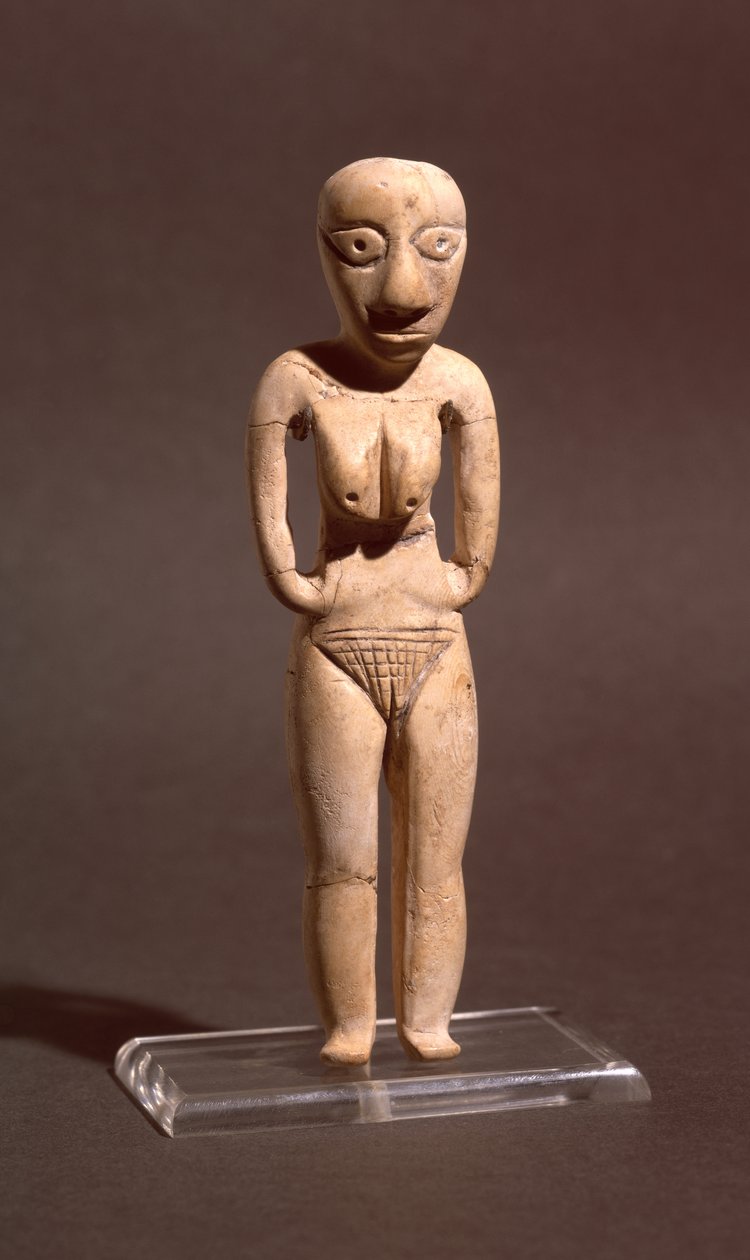 Alaston naisen hahmo, Badarian tai varhaisneoliittiselta ajalta, noin 4000 eaa. tekijältä Predynastic Period Egyptian
