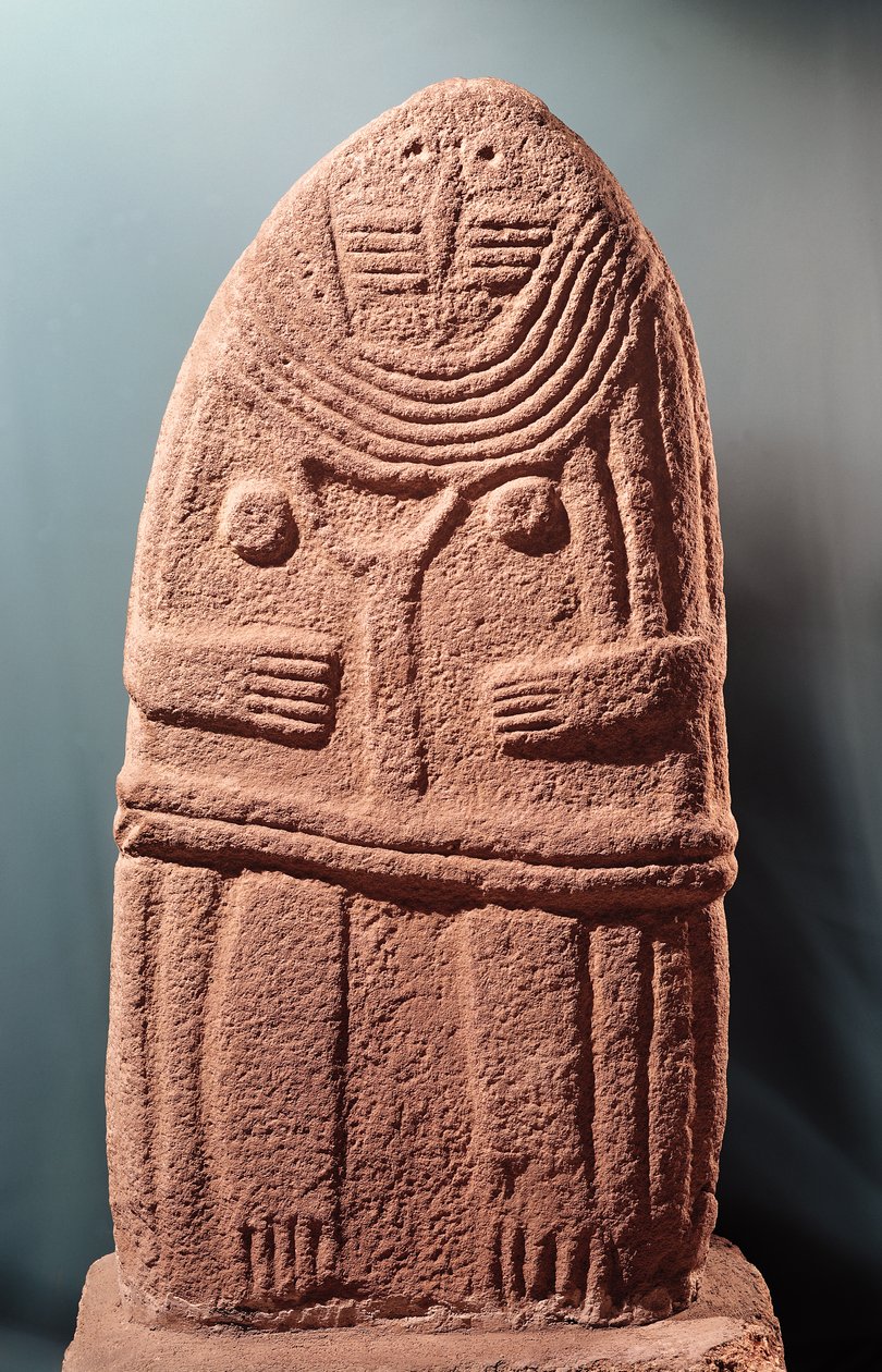Menhir-patsas nro 4, Saint-Sernins-sur-Rancesta, 6000-3500 eKr. (hiekkakivi) tekijältä Prehistoric