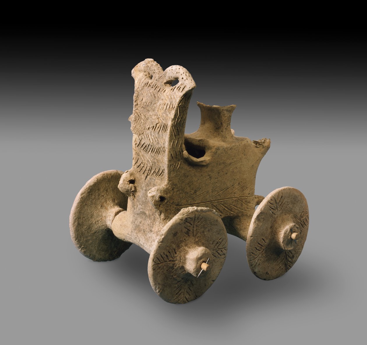 Esihistoriallinen malli Chariot (paistettu savi) tekijältä Prehistoric