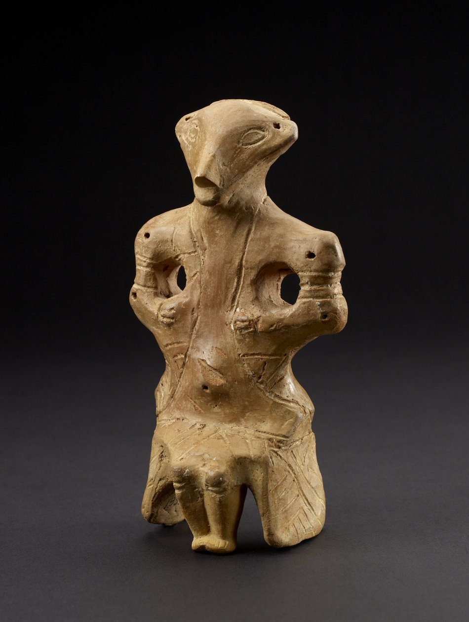 Istuva naishahmo, Vincasta, entisestä Jugoslaviasta, 5. vuosisadalta eKr. (terrakotta) tekijältä Prehistoric