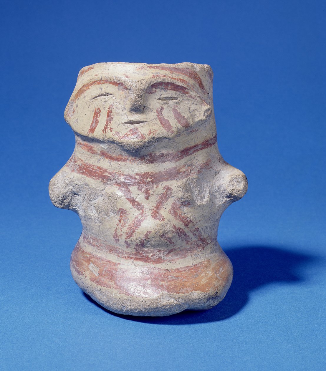 Ihmisen muotoinen astia, Hacilar, Turkki, n. 5500 eKr. (maalattua keramiikkaa) tekijältä Prehistoric