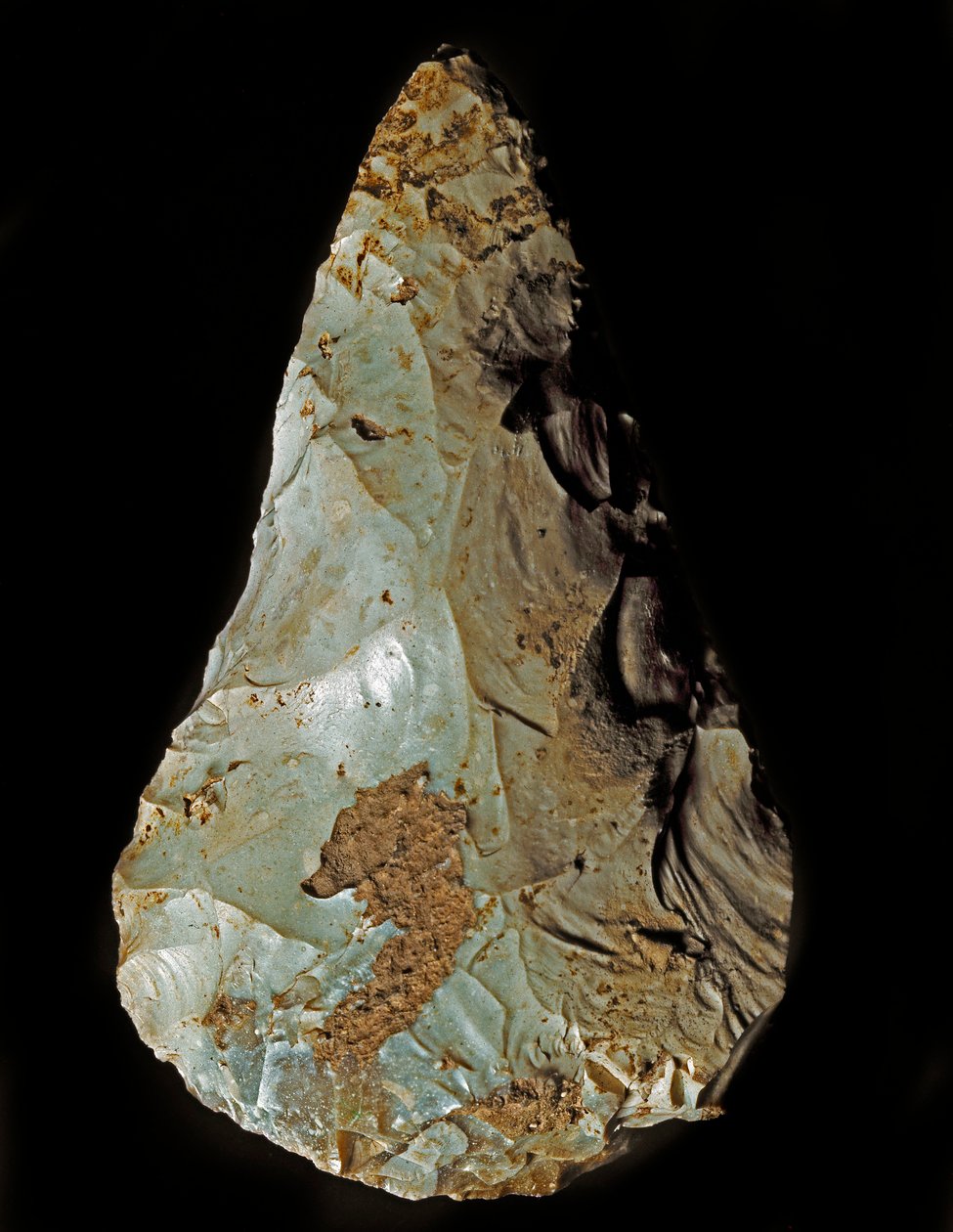 Esihistoria: Micoquian-tyyppinen litiittinen valmistus. Alempi paleoliitti. Verone, Museo Civico di Storia Naturale, Italia tekijältä Prehistoric Prehistoric