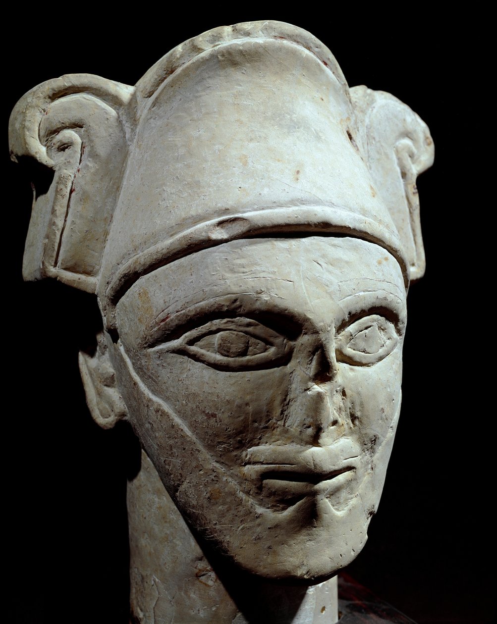 Esihistoria: keittiömestarin pää kivessä. Egyptin ja beduiinin vaikutteita. Rautakausi. Amman. Jordanian kansallismuseo tekijältä Prehistoric Prehistoric