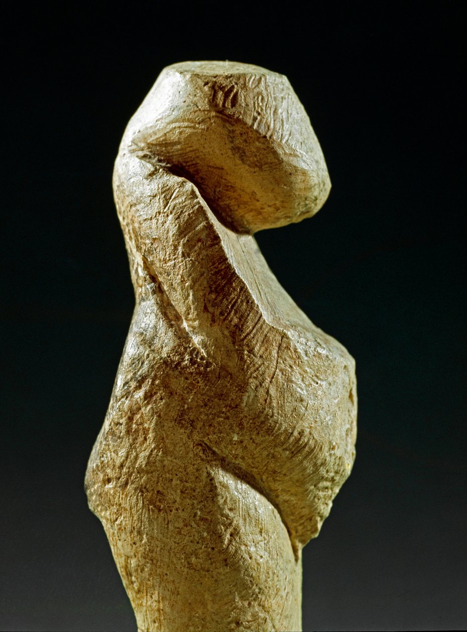 Esihistoria: Gravetti-naisen patsas Kostenkin alueelta (Voronežin alue). 30 000-25 000 eKr. Yläpaleoliitti, kivikausi. Pietari, Pietari Suuren antropologian ja etnografian museo, Venäjä tekijältä Prehistoric Prehistoric