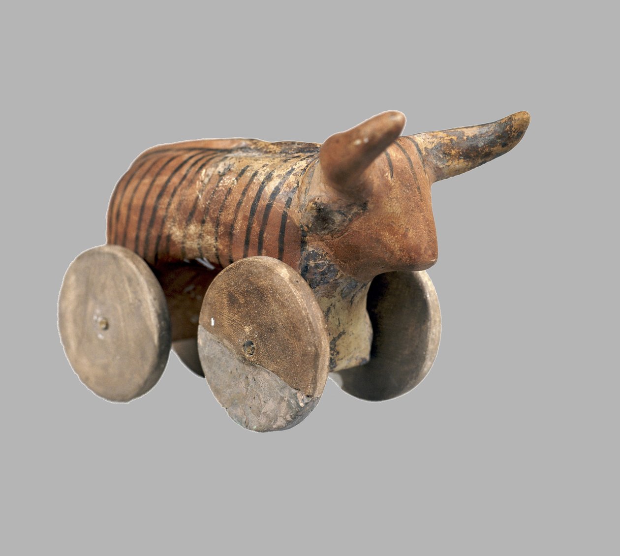 Zoomorfinen patsas pyörillä, 3950-3500 eaa tekijältä Prehistoric Russian Culture