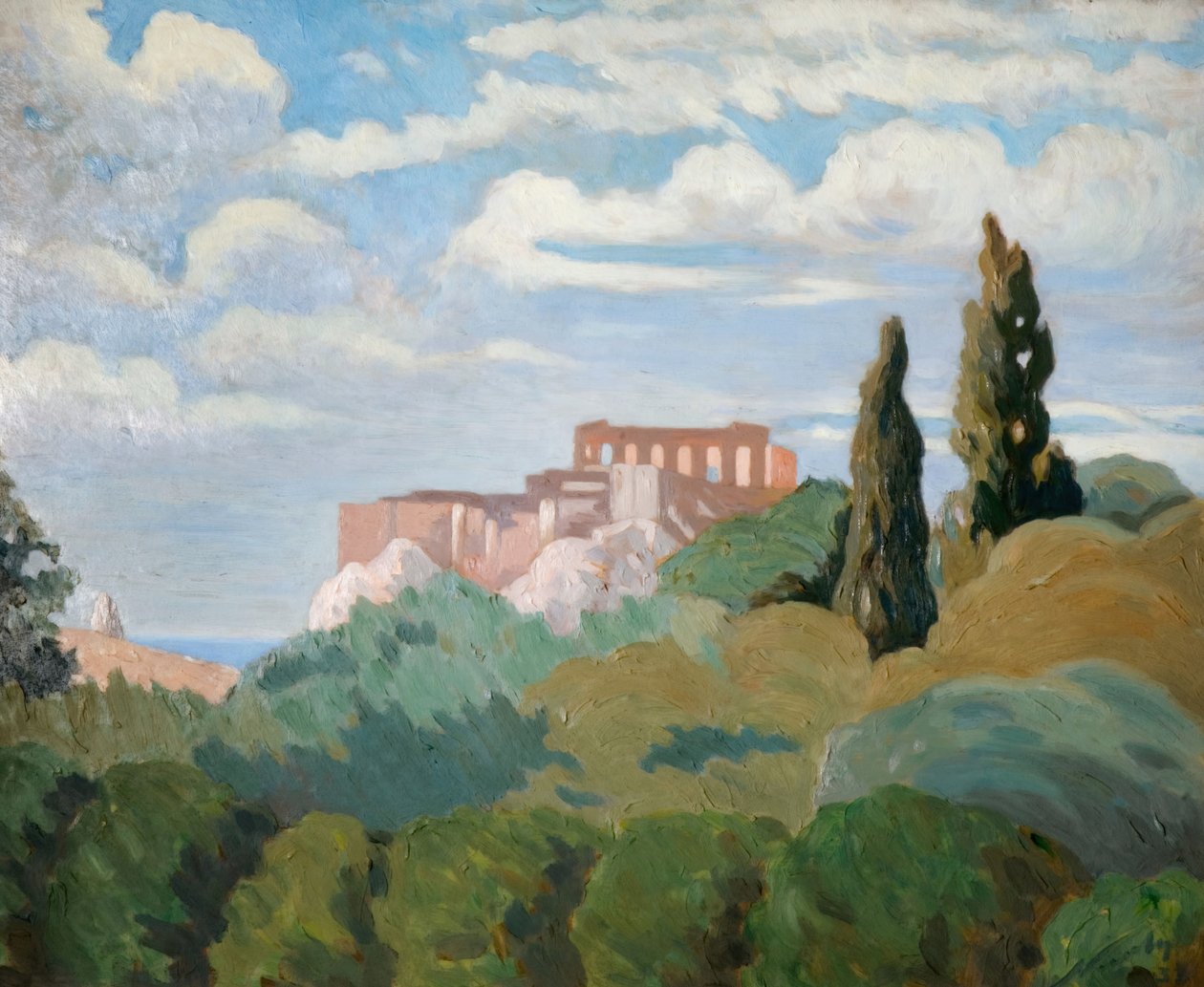 Auringonnousu Parthenonissa, Ateena, 1933. tekijältä Prince Nicholas of Greece and Denmark