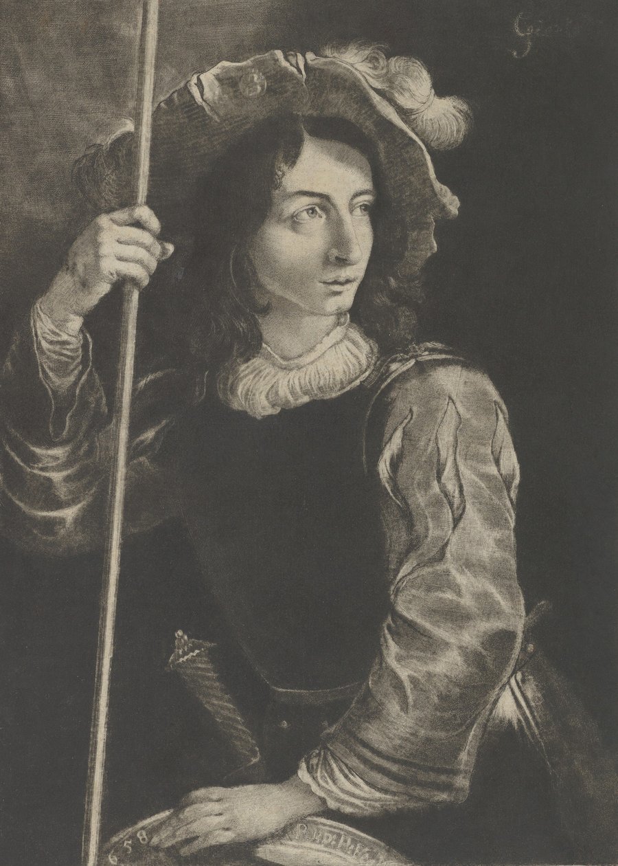 Suuri Lansquenet tai lain kantaja, 1658. tekijältä Prince Rupert