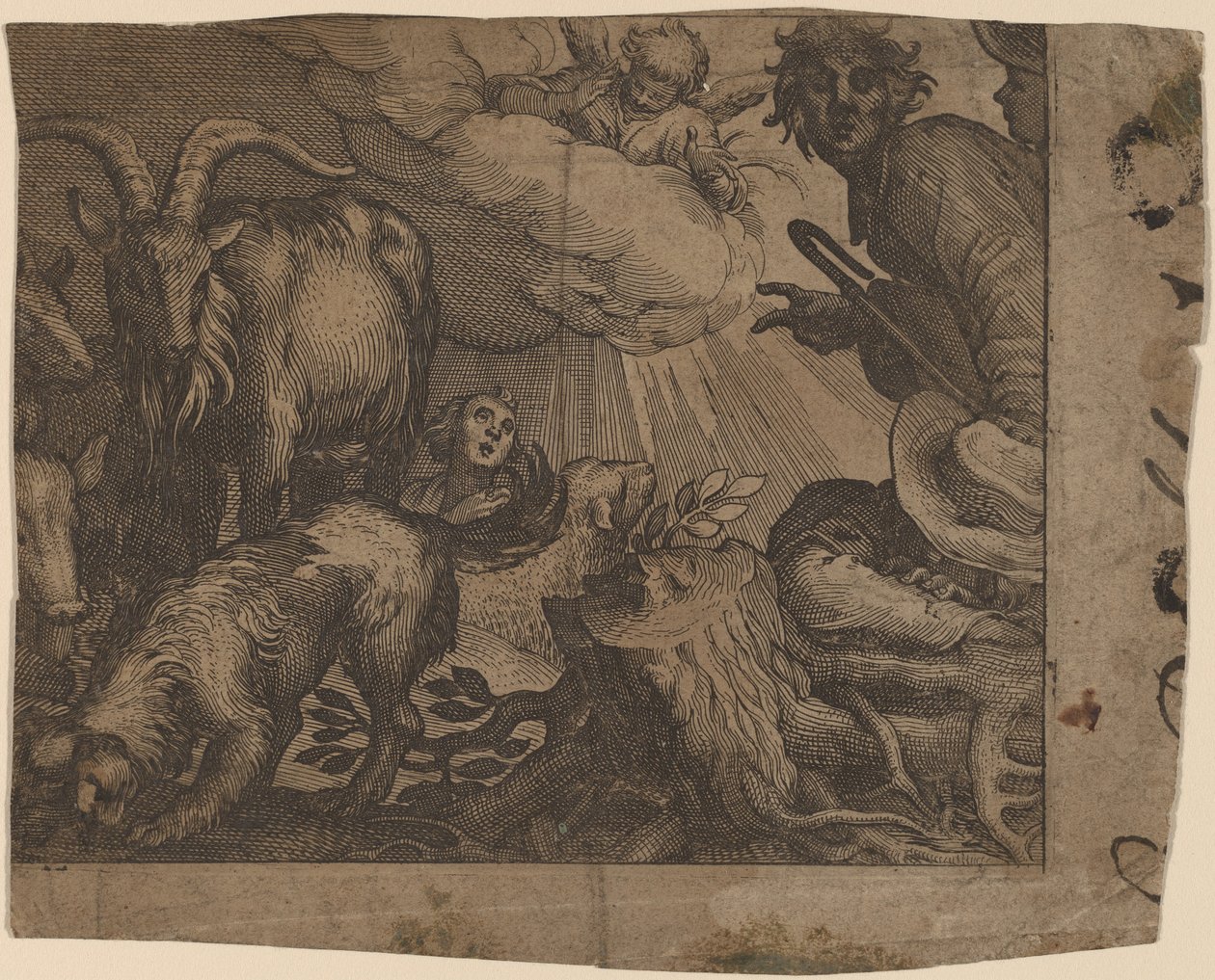 Ilmoitus paimenille tekijältä Probably Netherlandish 17th Century