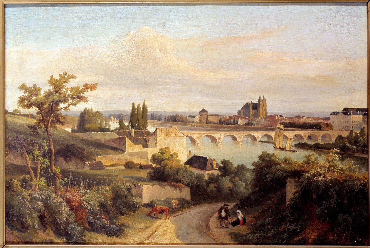 Toursin silta vuonna 1833 Prosper Barbotin (1798-1878) maalaus 1833 Nantes, Musee des Beaux Arts tekijältä Prosper Barbot