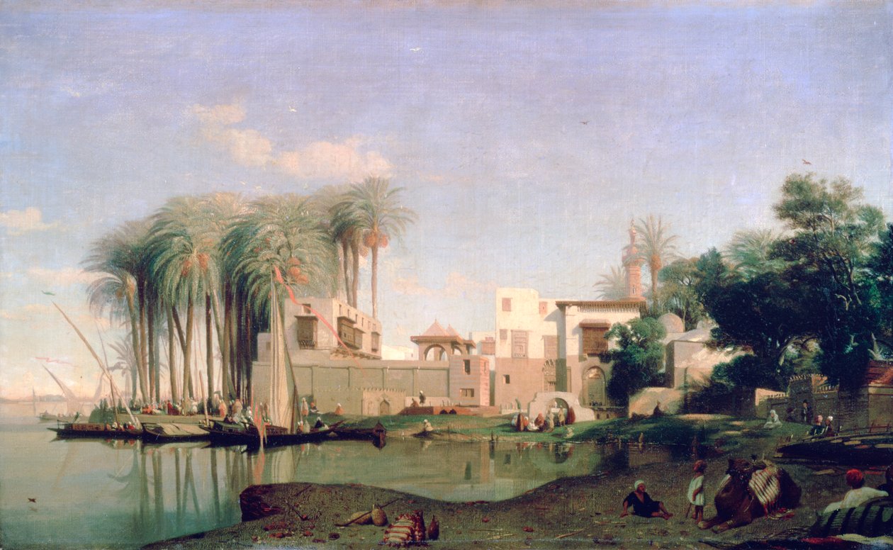 Beni Suef Niilillä, 1800-luku tekijältä Prosper Georges Antoine Marilhat