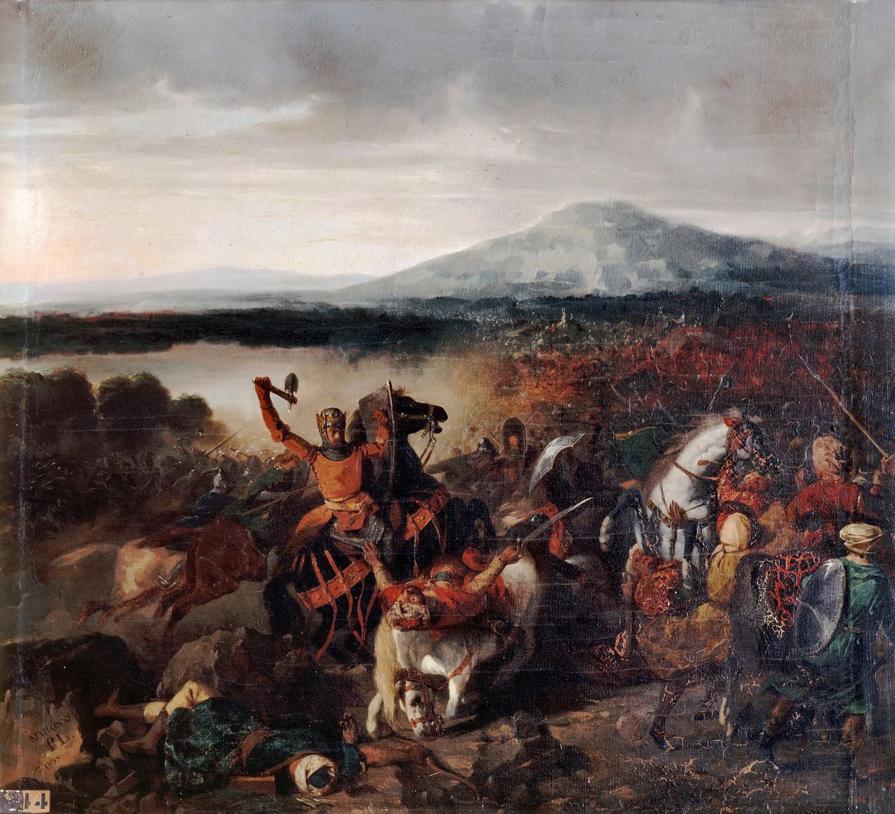 Roger I sisilialainen Ceramin taistelussa vuonna 1061 tekijältä Prosper Lafaye or Lafait