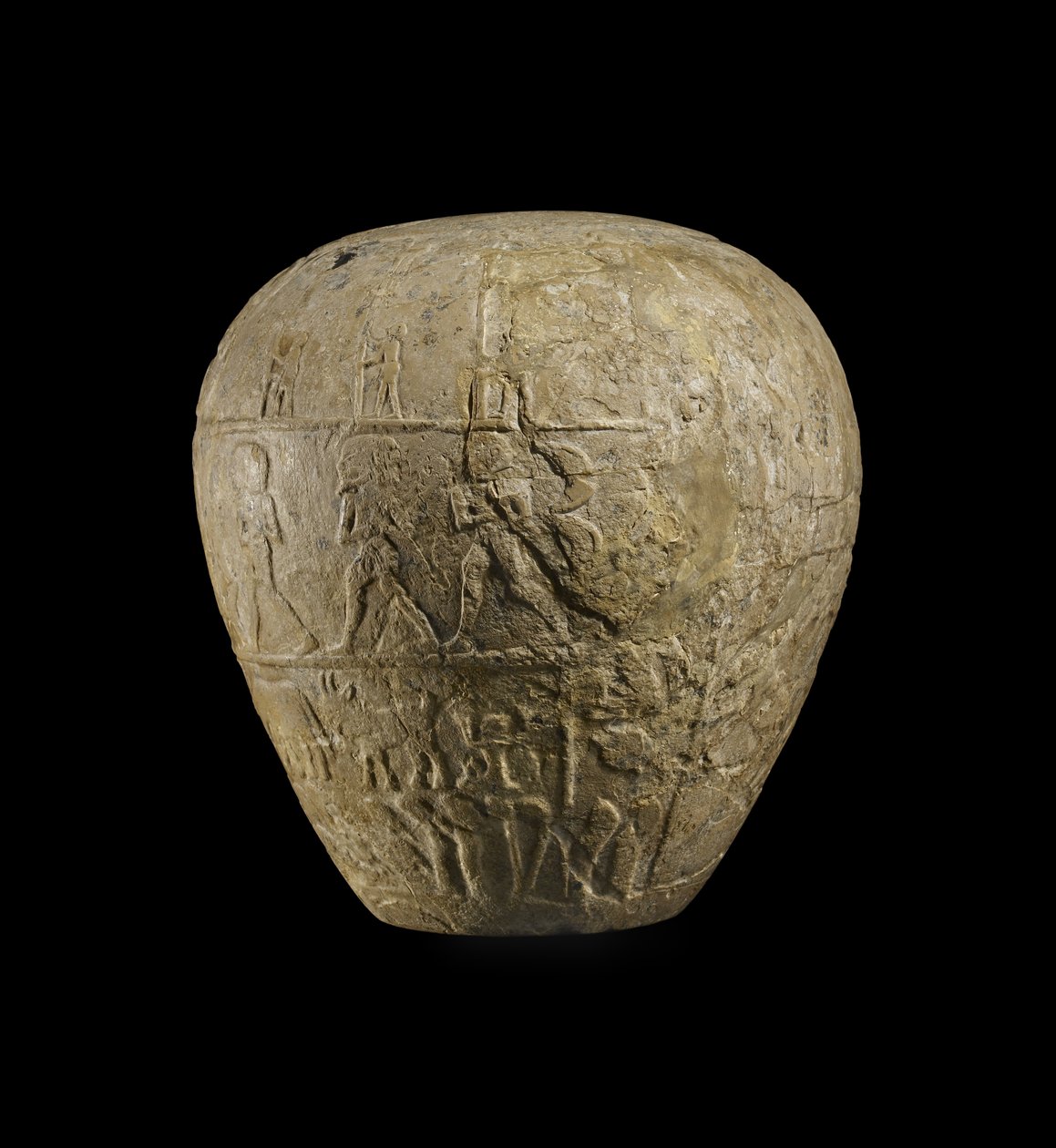 Narmerin kalkkikiven kasapää tekijältä Protodynastic Period Egyptian
