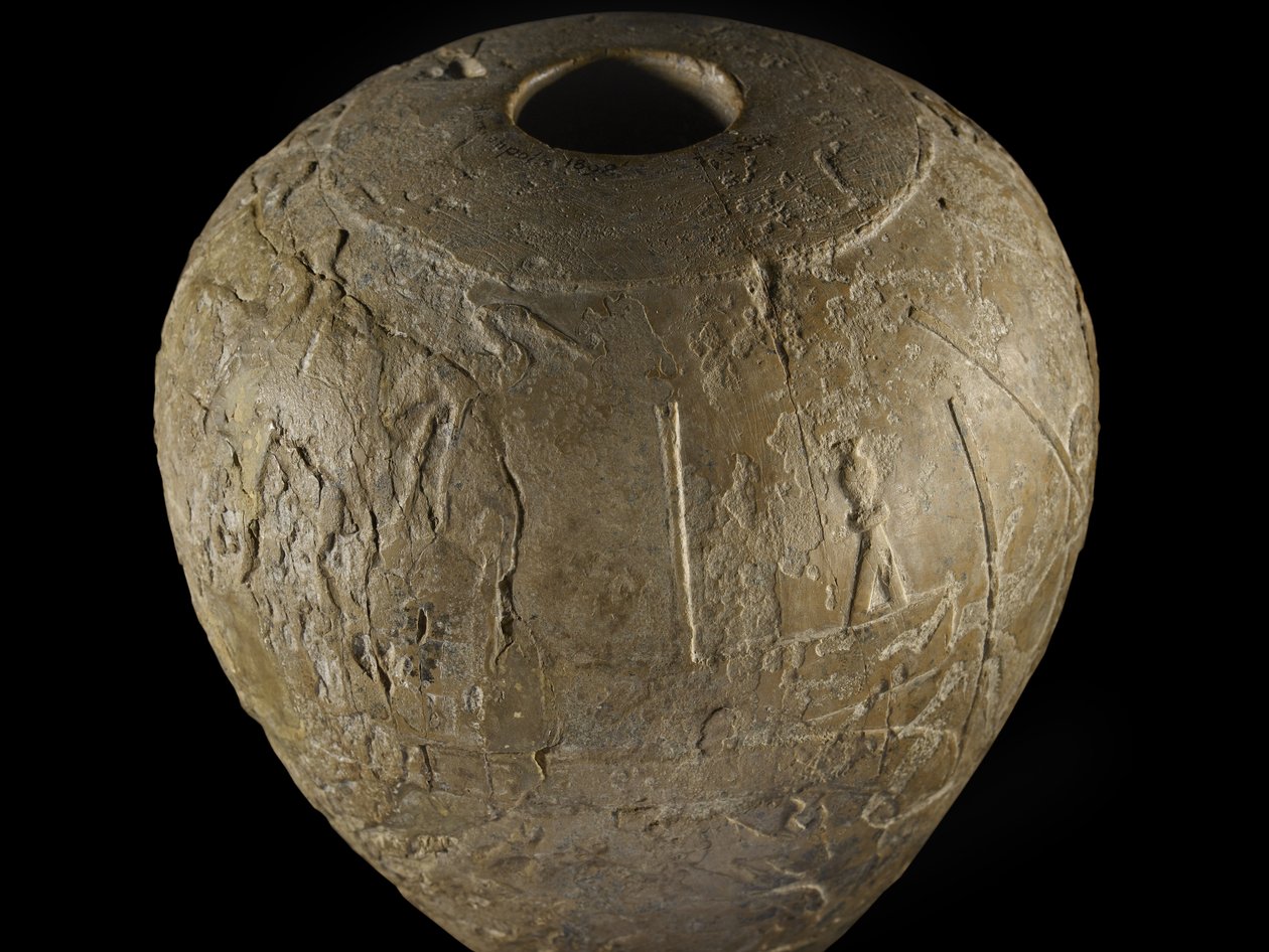Narmerin kalkkikiven kasapää tekijältä Protodynastic Period Egyptian