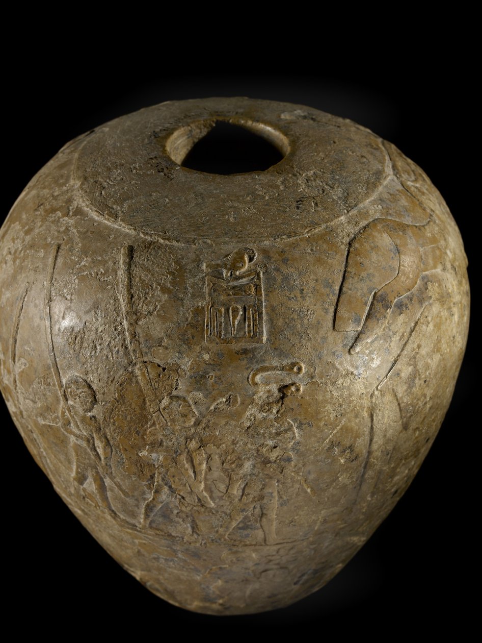 Narmerin kalkkikiven kasapää tekijältä Protodynastic Period Egyptian