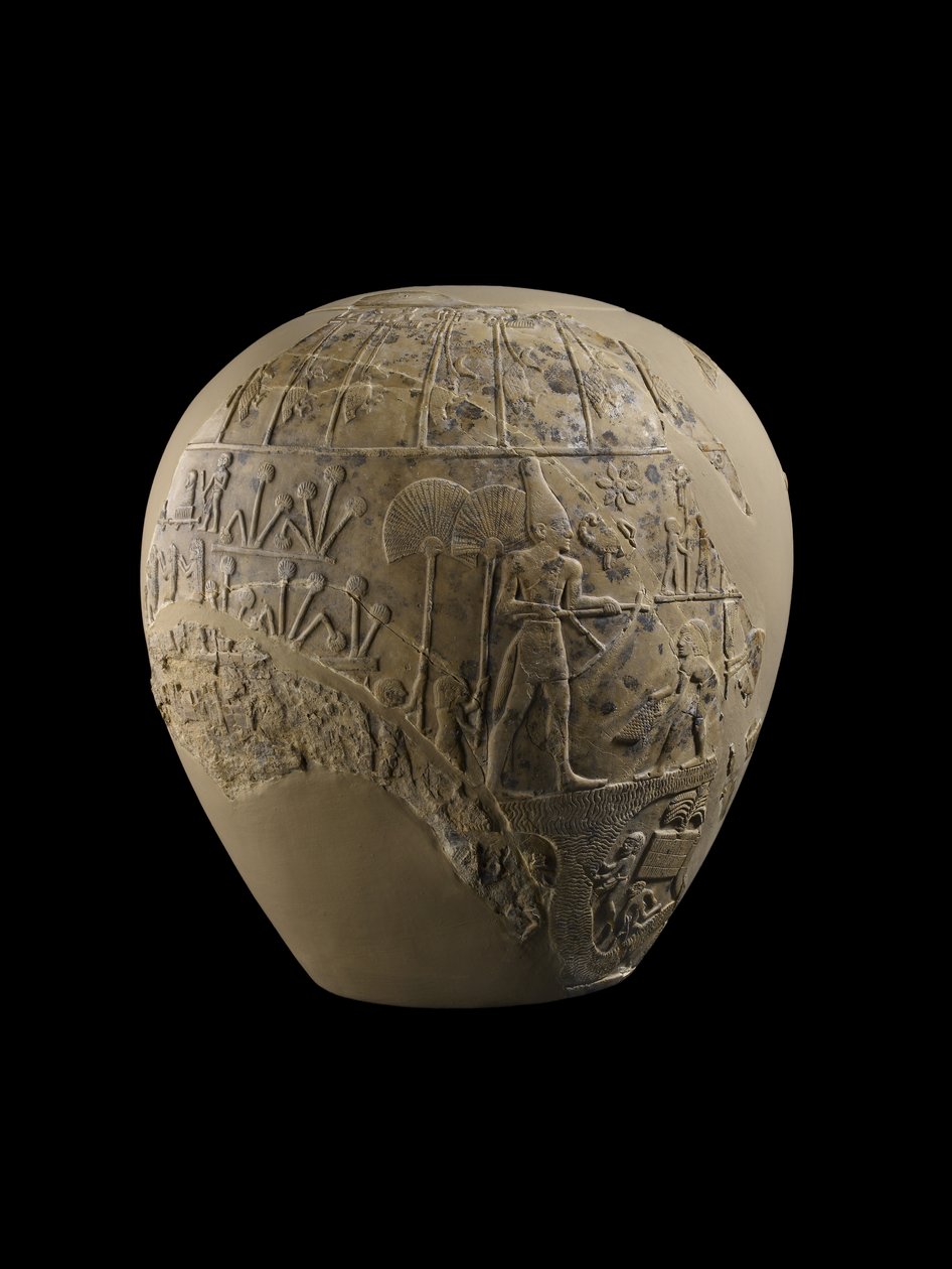 Scorpion Kingin nukkapää, 3100-3000 eKr. (kalkkikivi) tekijältä Protodynastic Period Egyptian