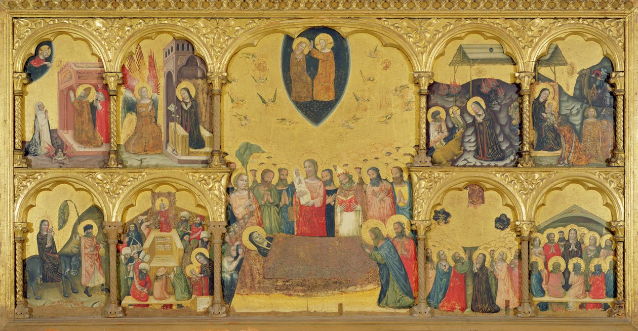 Neitsyen Uspensaan polyyptyykki, 1330-35 tekijältä Pseudo Jacopino di Francesco