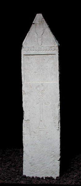 Votiivistela caduceuksella, Karthagosta, 3.-2. vuosisadalta eKr. (kalkkikivi) tekijältä Punic Punic