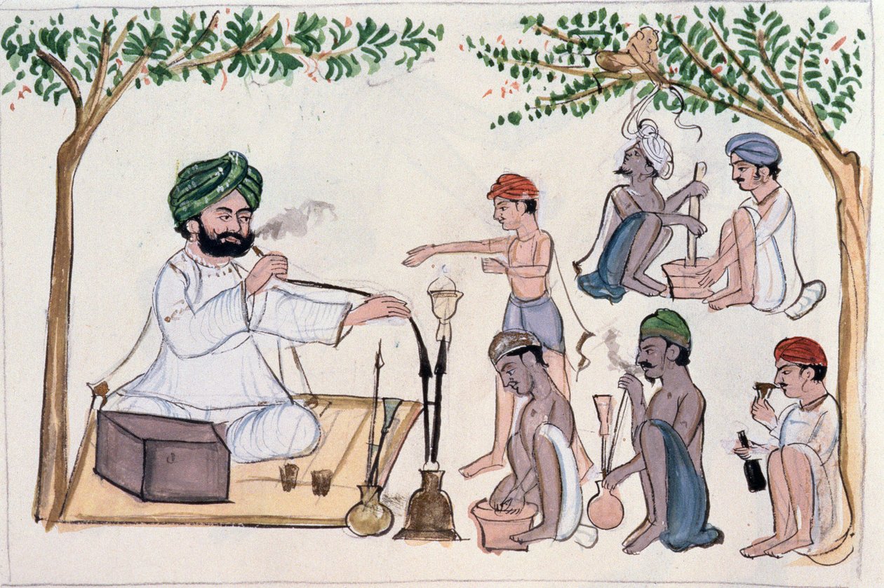 Huonekalut ja erilaiset esineet 1100- ja 1300-luvuilta tekijältä Punjabi School