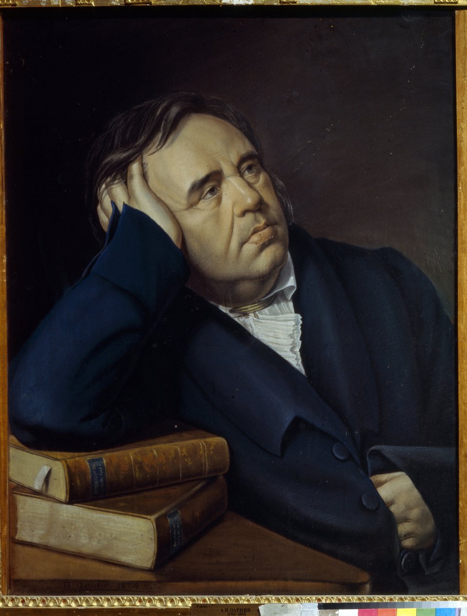 Fabulisti Ivan A. Krylovin (1769-1844) muotokuva (fabulisti I. A. Krylovin muotokuva). Pjotr ​​Aleksejevitš Oleninin (1828-1855) teos, pastelli paperille tekijältä Pyotr Alexeevich Olenin