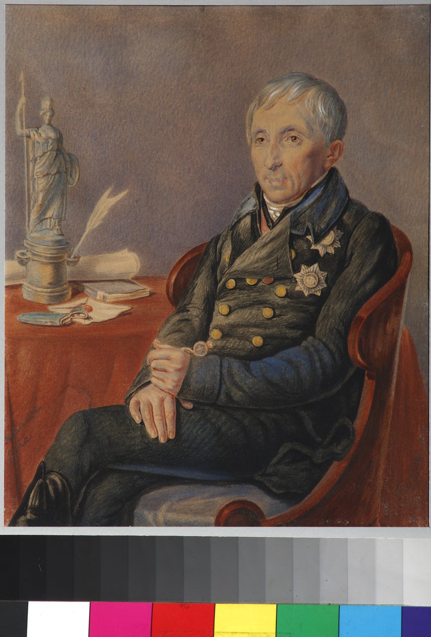Aleksei Nikolajevitš Oleninin (1763-1843) muotokuva Oleninista, Pjotr ​​Aleksejevitšistä (1828-1855) tekijältä Pyotr Alexeevich Olenin