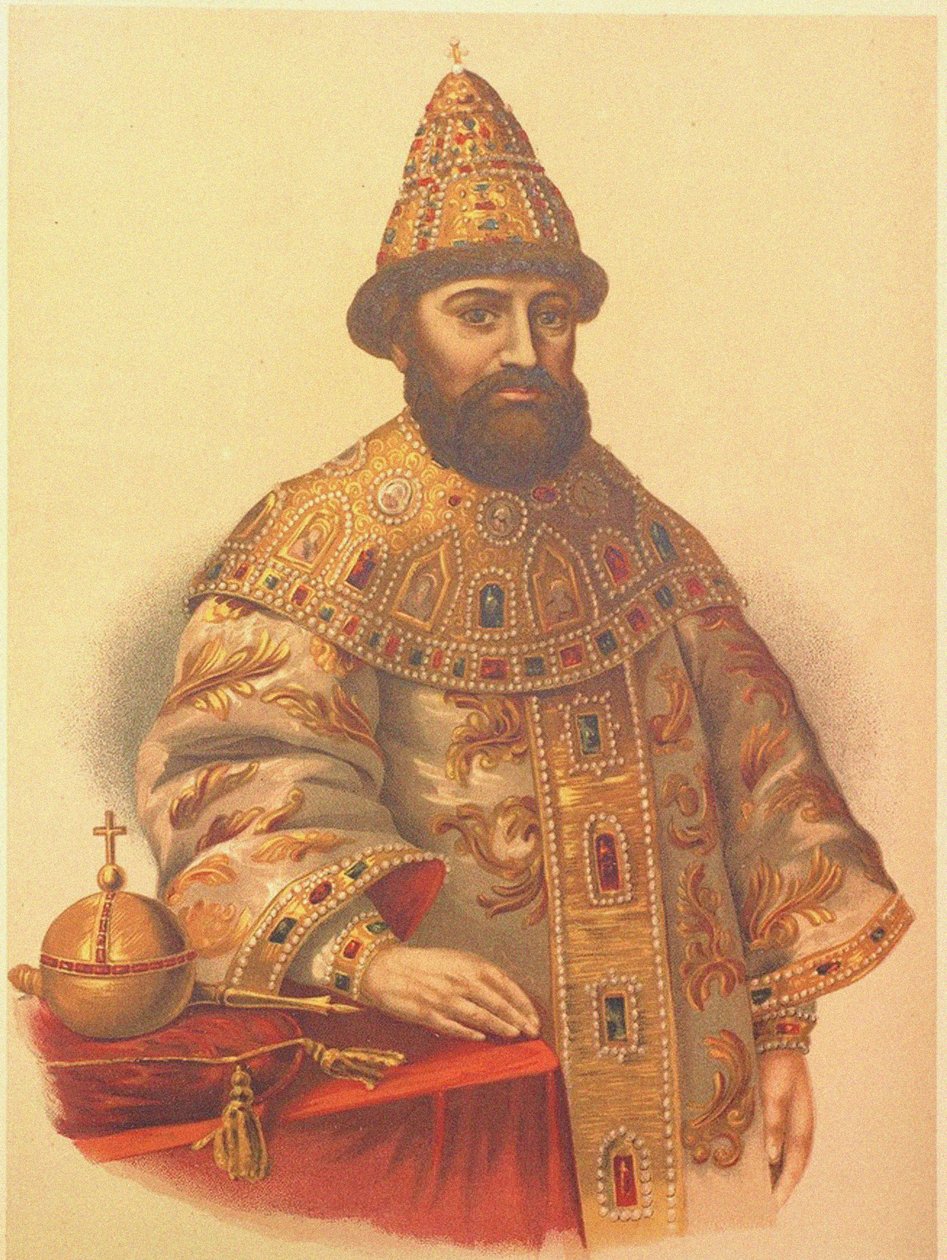 Venäjän tsaari Mikhail I Fjodorovitšin muotokuva 1596-1645, 1860-luku tekijältä Pyotr Fyodorovich Borel