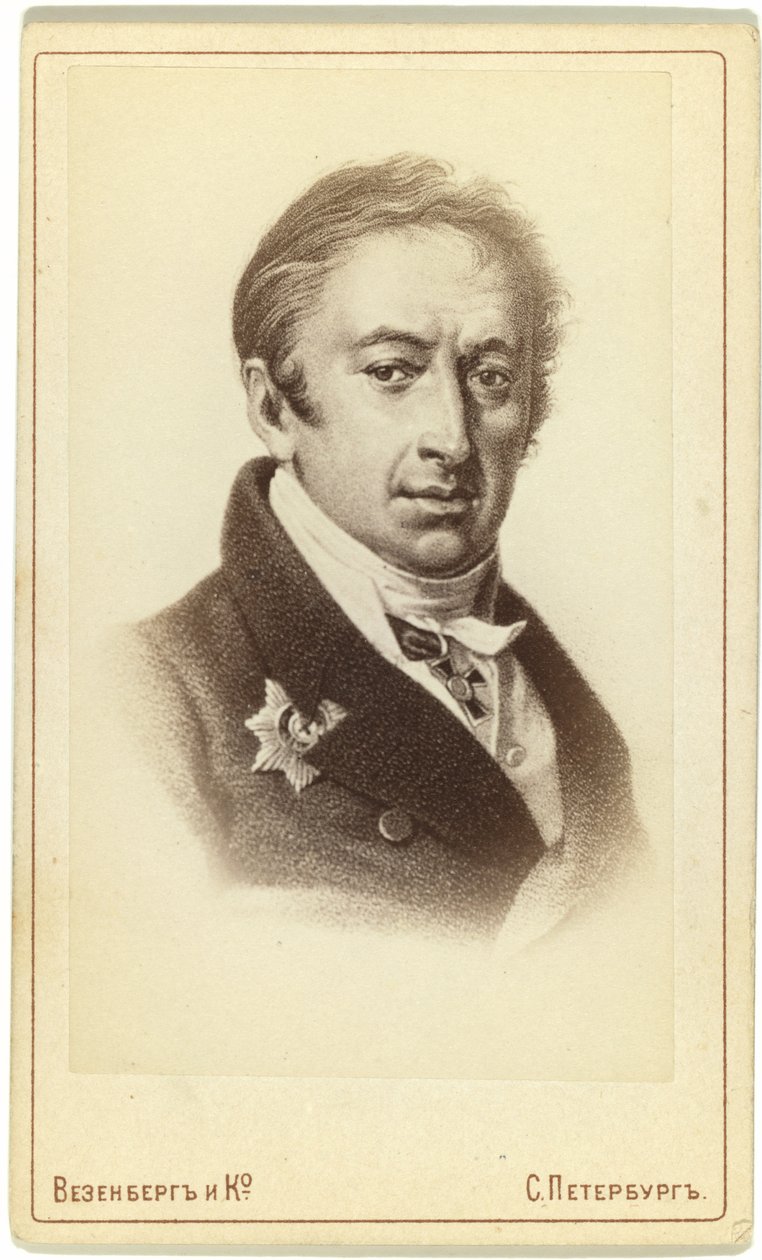 Muotokuva kirjailijasta ja historioitsijasta Nikolay M. Karamzinista 1766-1826 tekijältä Pyotr Fyodorovich Borel