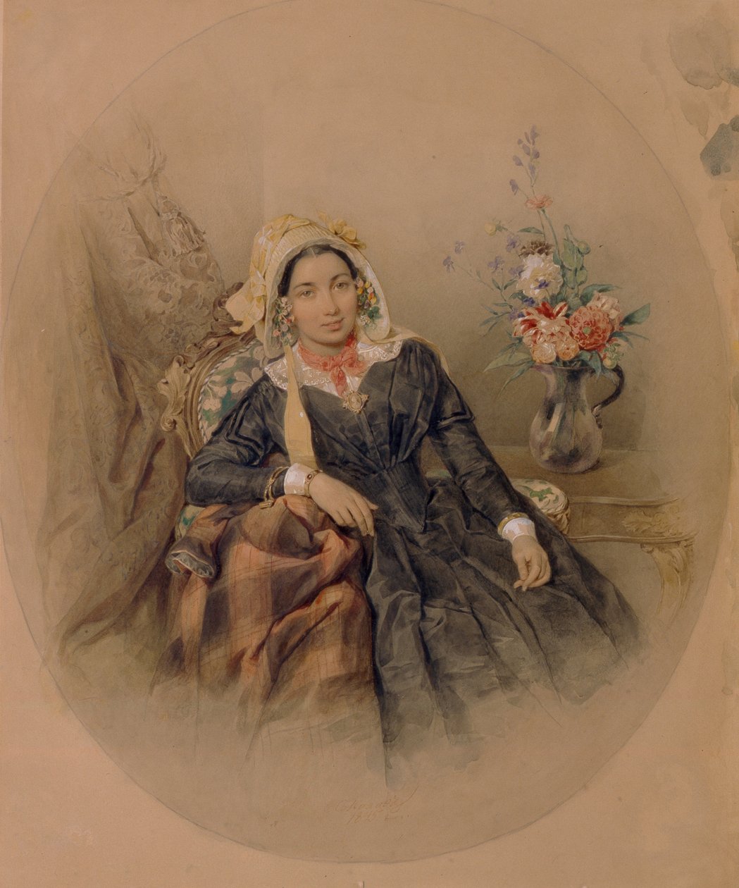 Paronitar Iuliania Ivanovna Klodt von Juergensburgin muotokuva, 1845 tekijältä Pyotr Fyodorovich Sokolov