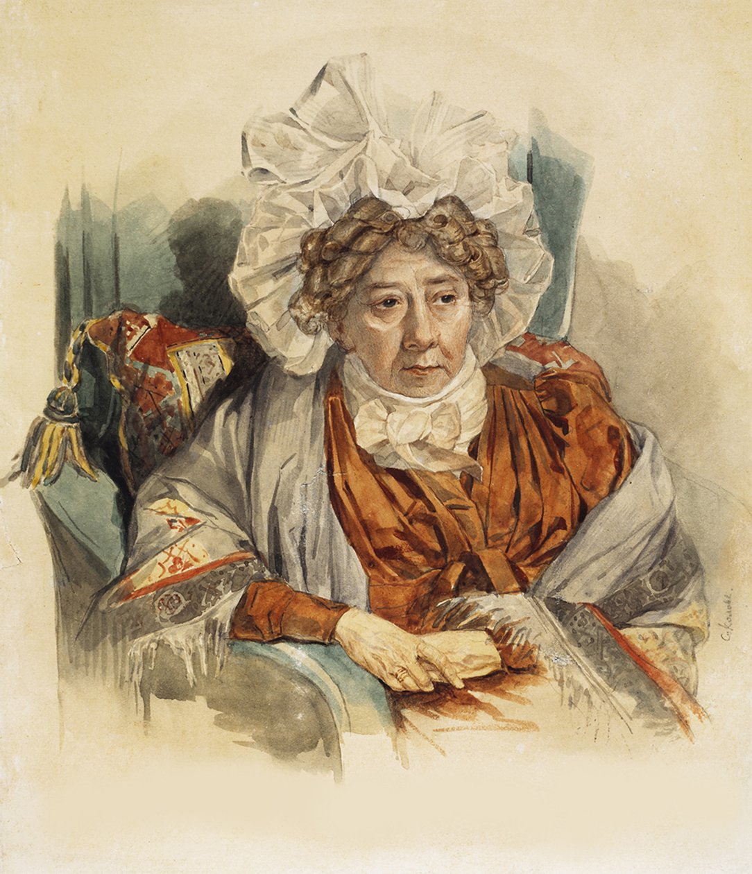 Natalia Kirillovna Zagryazyskaya, os Razumovskaya 1747-1837, 1821, muotokuva tekijältä Pyotr Fyodorovich Sokolov