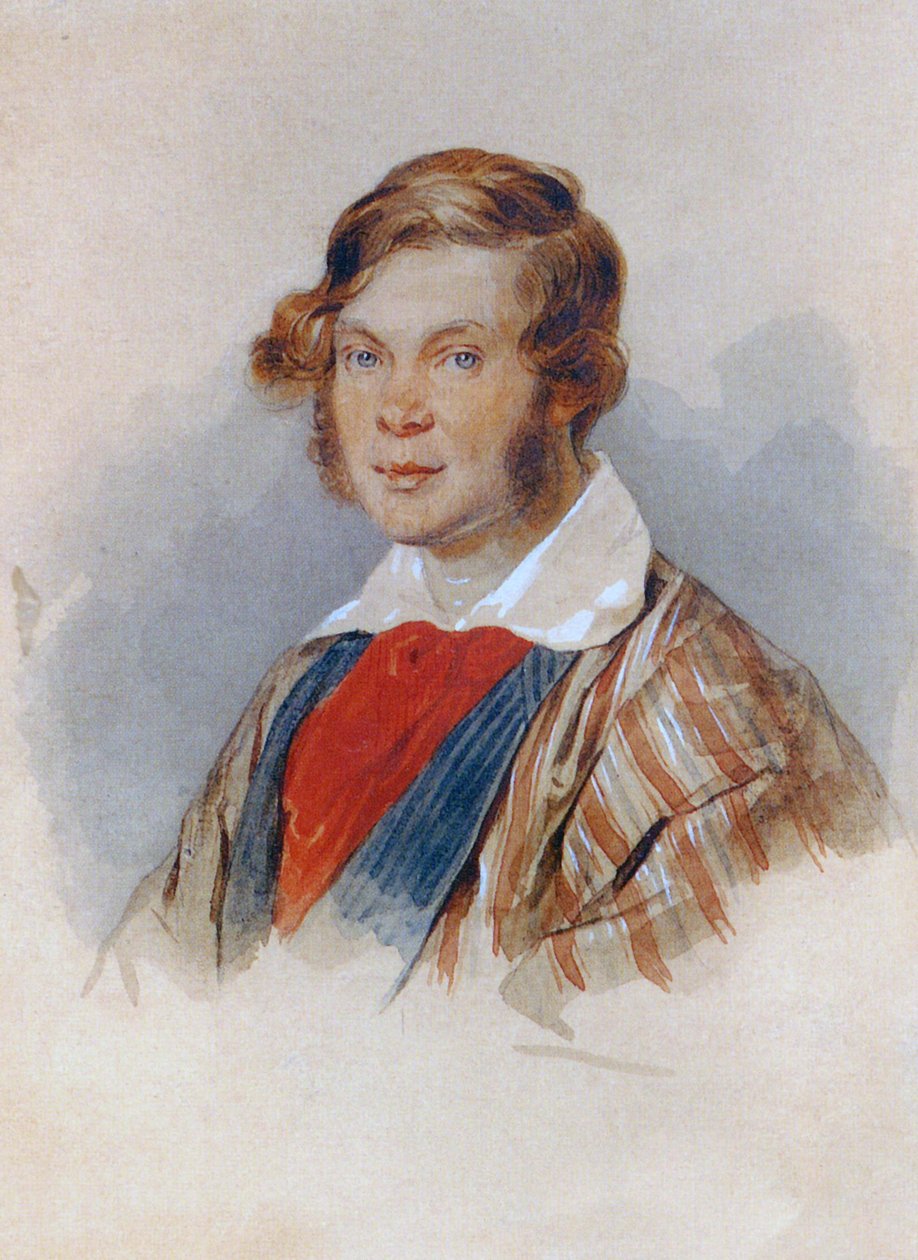 Runoilijaprinssi Pjotr A. Vjazemskyn muotokuva 1792-1878, 1830-luku tekijältä Pyotr Fyodorovich Sokolov