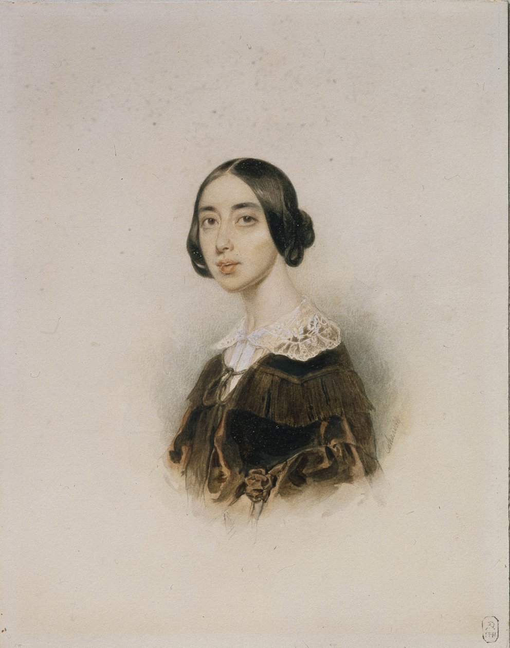Laulaja ja säveltäjä Michelle Pauline Viardot-García 1821-1910, 1843-1845 muotokuva tekijältä Pyotr Fyodorovich Sokolov