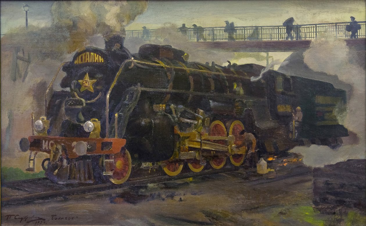Veturi IS20 par Smukrovich, Pjotr Iosifovich (1878-1942). Öljy kankaalle, koko: 55x89 tekijältä Pyotr Iosifovich Smukrovich