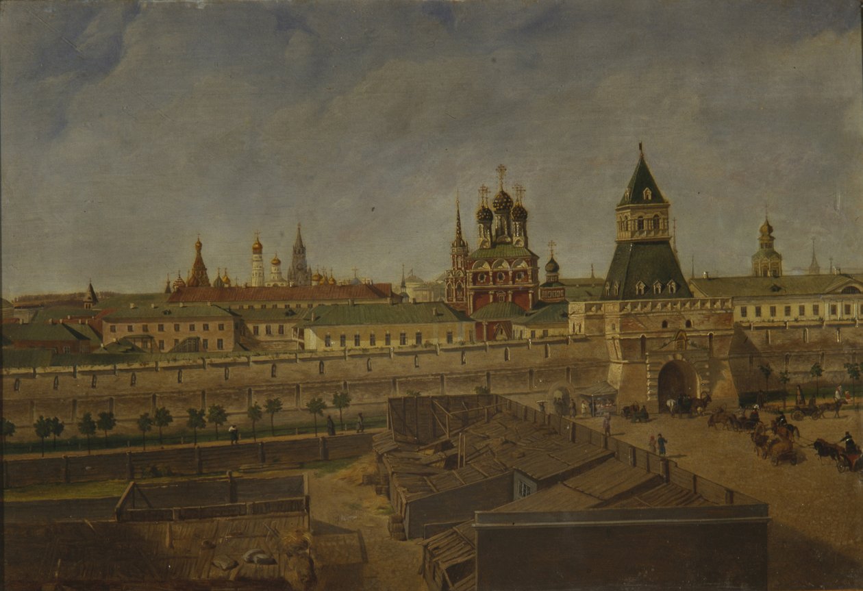 Iljinski-portit Moskovassa, 1800-luvun puoliväli. tekijältä Pyotr Ivanovich Moiseyev