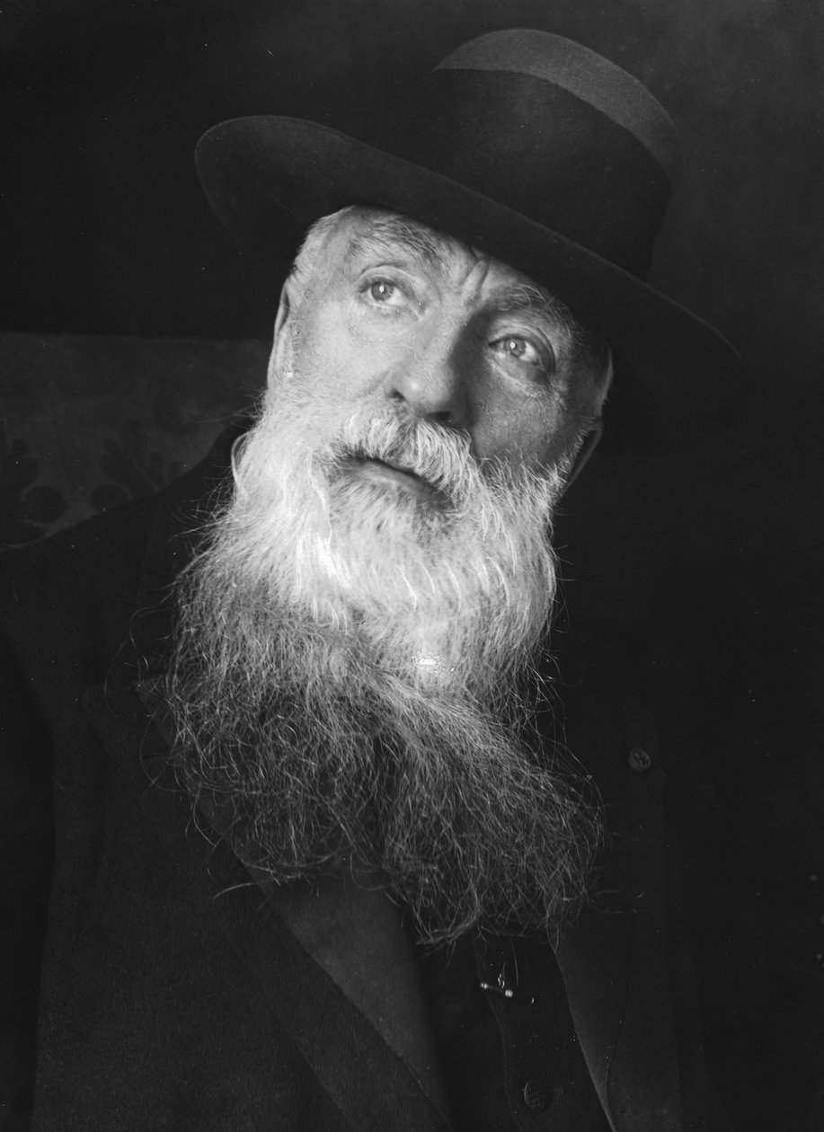 Auguste Rodinin (1840-1917) muotokuva, Shumov, Pjotr Ivanovitš (1872-1936). Valokuva, Vuosina 1912–1917. Yksityinen kokoelma tekijältä Pyotr Ivanovich Shumov