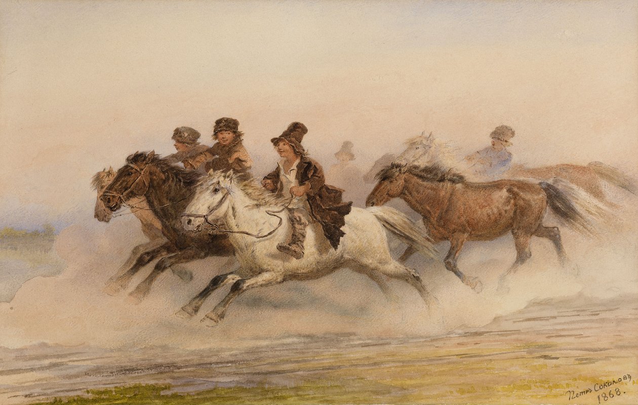Yövartio. Kuvitus luonnoksiin metsästäjän albumista, I. Turgenev, 1867 tekijältä Pyotr Petrovich Sokolov