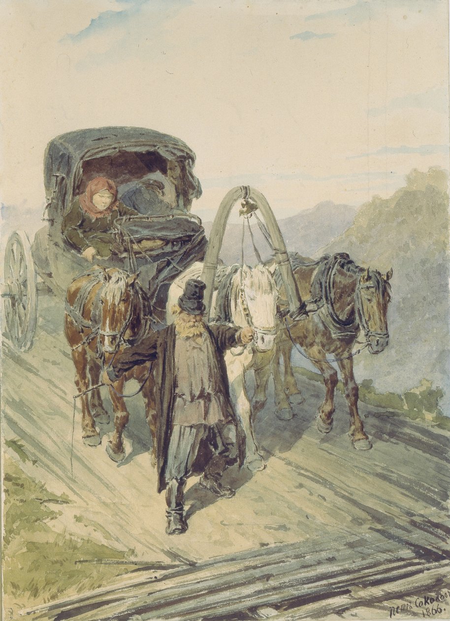 Troikka, 1866 tekijältä Pyotr Petrovich Sokolov