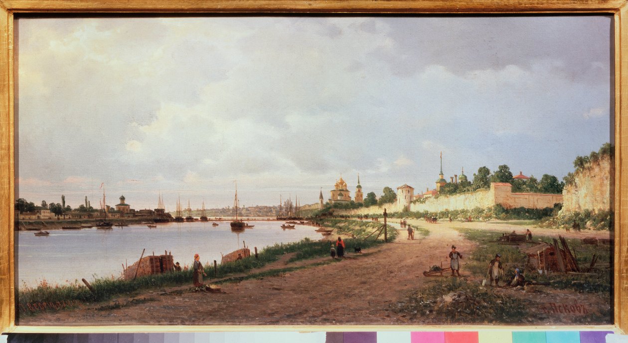 Pihkova (Venäjä) (Pihkova) - Pjotr ​​Petrovitš Vereshchagin (Pjotr ​​Vereshchagin) (1836-1886) maalaus öljy kankaalle tekijältä Pjotr ​​​​Petrowitsch Wereschtschagin
