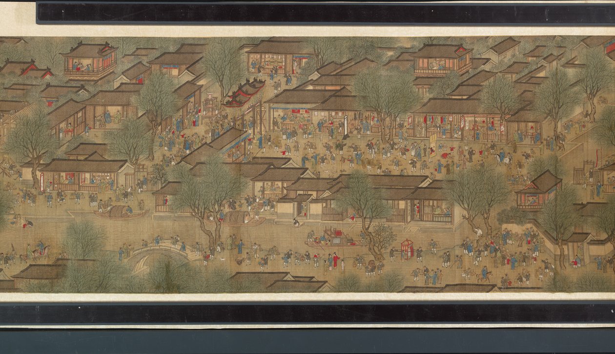 Kevätjuhla joella (yksityiskohta), käsirulla tekijältä Qing Dynasty Chinese School